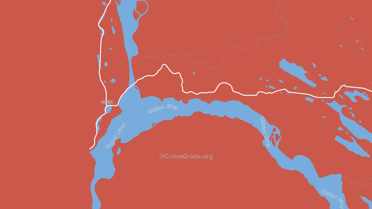 Chitina, AK Map of Burglary Rates