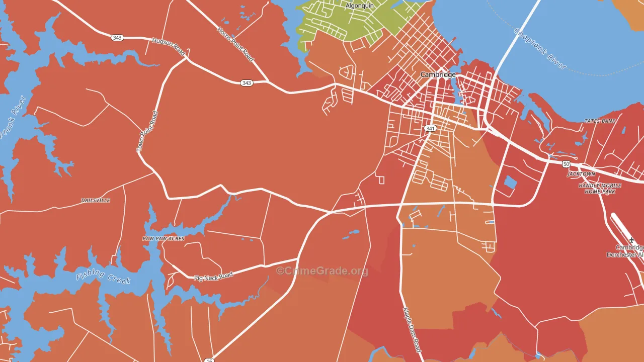 Christs Rock, MD Map of Burglary Rates