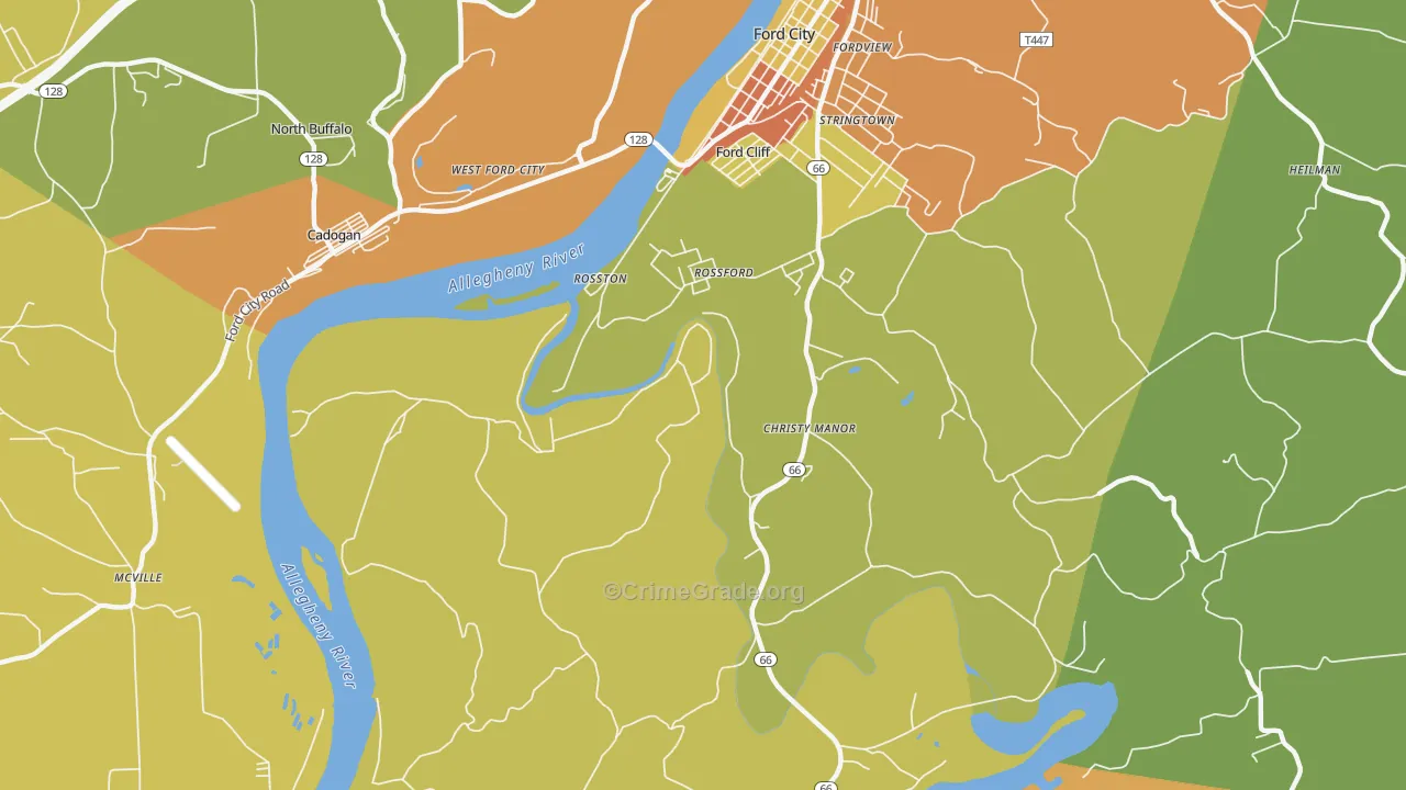 Christy Manor, PA Map of Burglary Rates