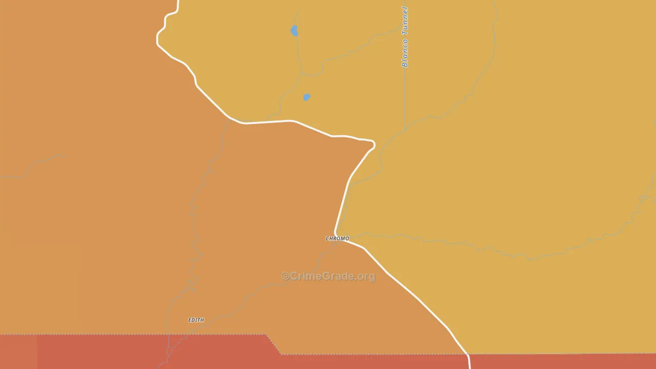 Chromo, CO Map of Burglary Rates