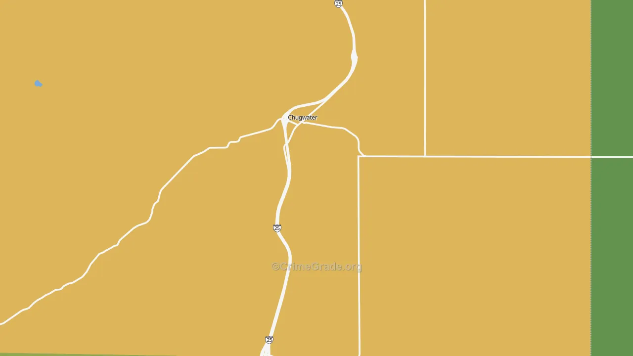 Chugwater, WY Map of Burglary Rates