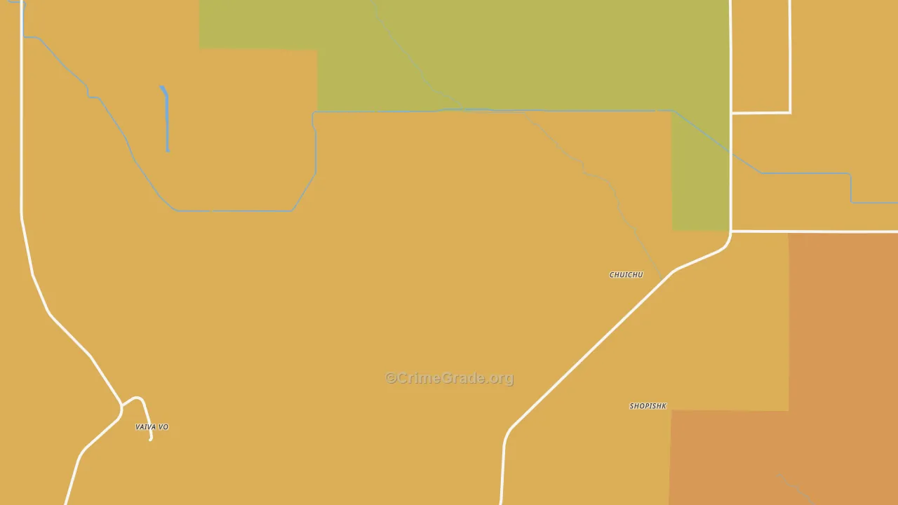 Chuichu, AZ Map of Burglary Rates