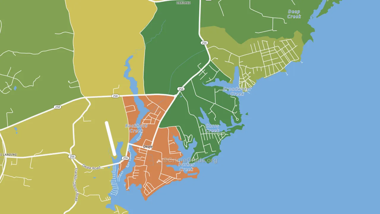 Churchton, MD Map of Burglary Rates