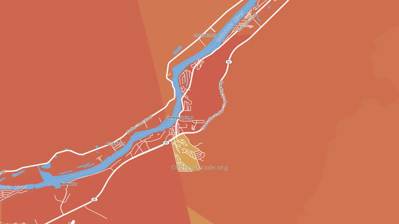 Cienega Springs, AZ Map of Burglary Rates