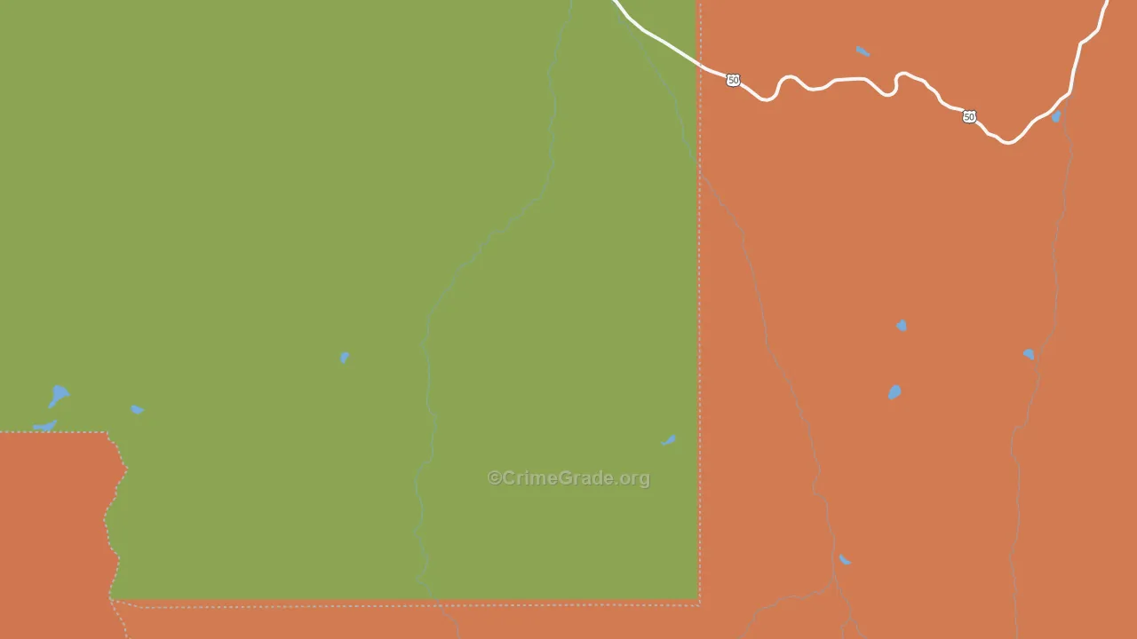 Cimarron, CO Map of Burglary Rates