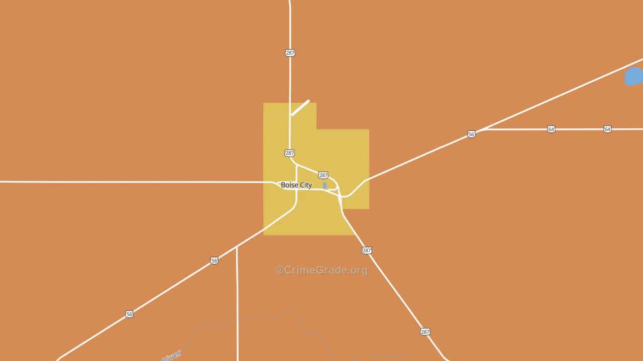 Cimarron County, OK Map of Burglary Rates