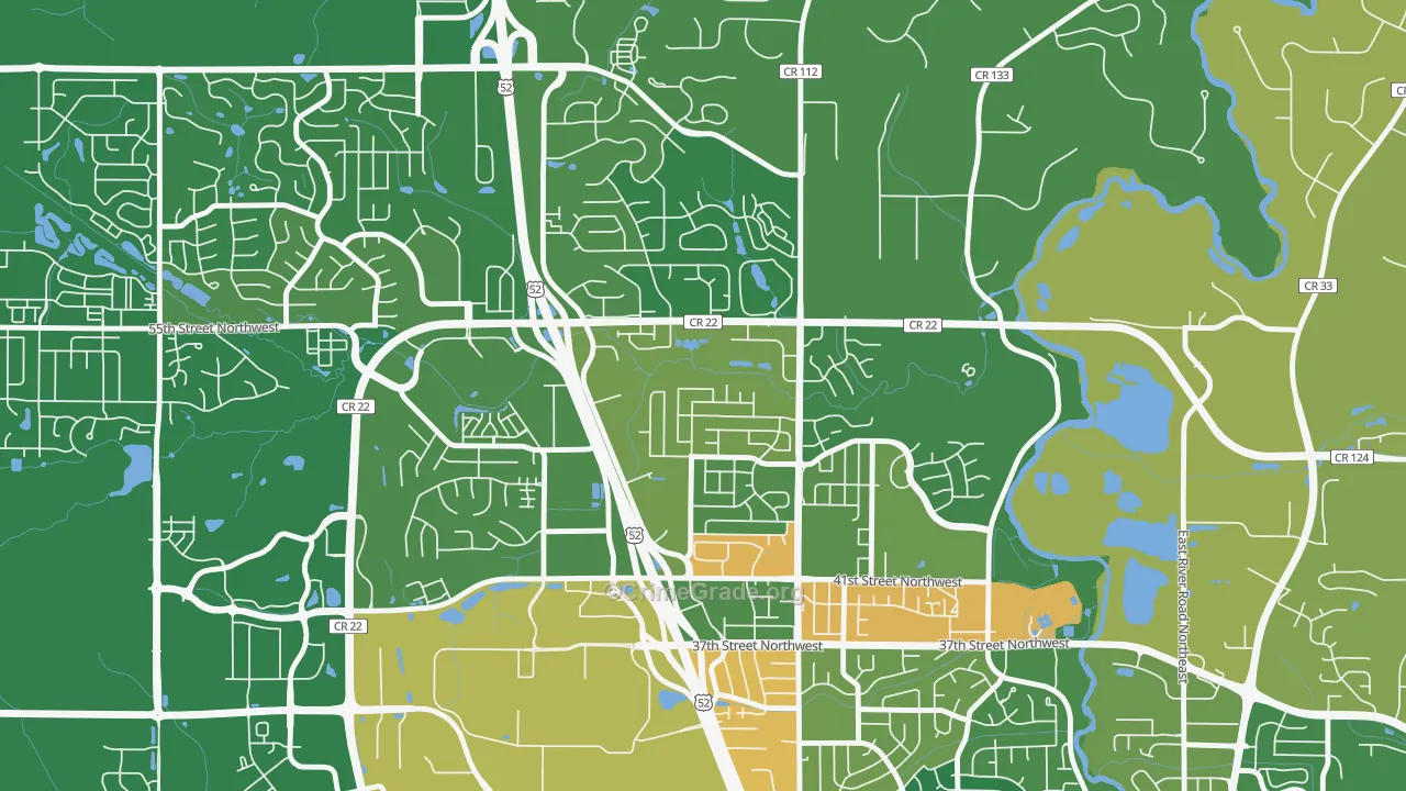 Cimarron, Rochester, MN Map of Burglary Rates