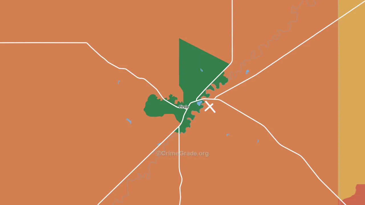 Circle, MT Map of Burglary Rates