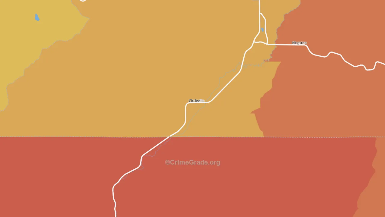 Circleville, UT Map of Burglary Rates