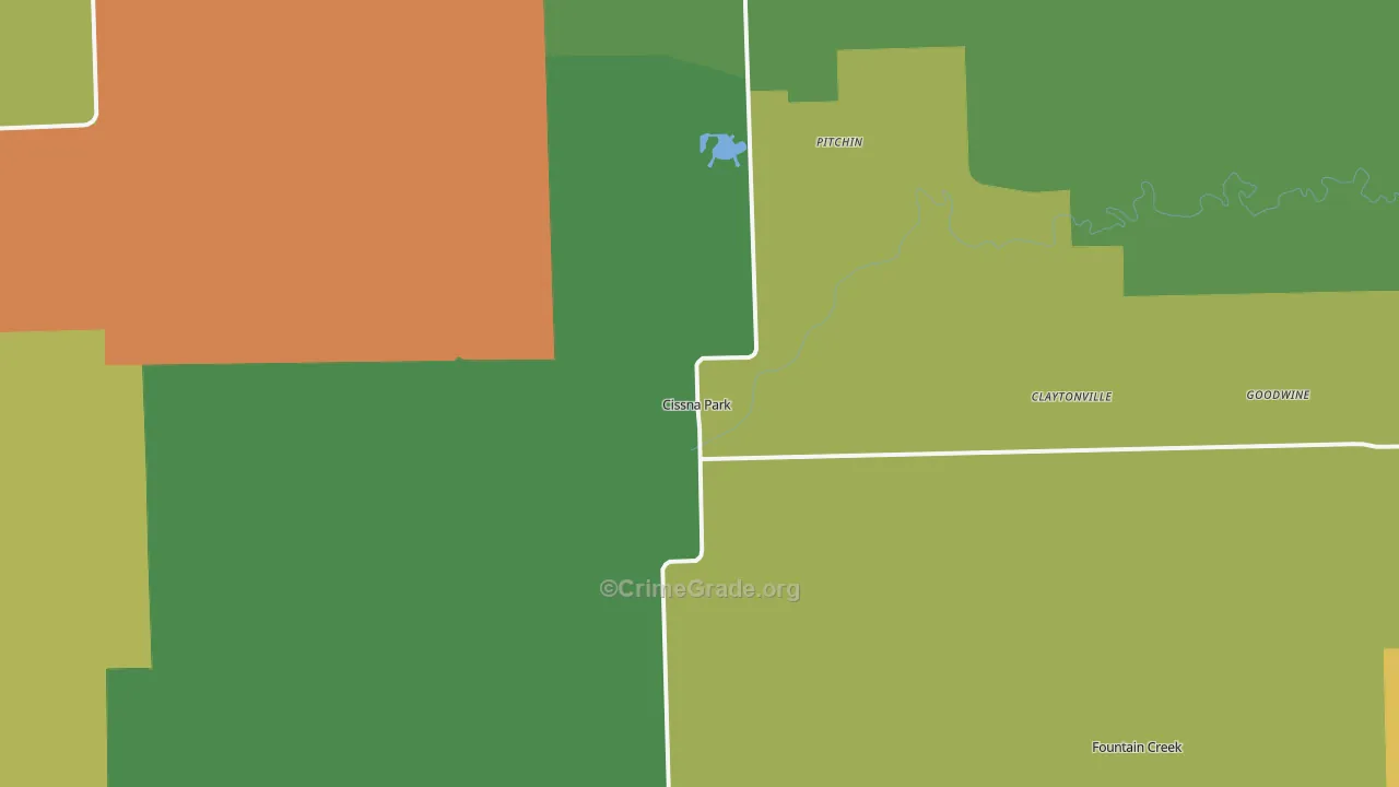 Cissna Park, IL Map of Burglary Rates
