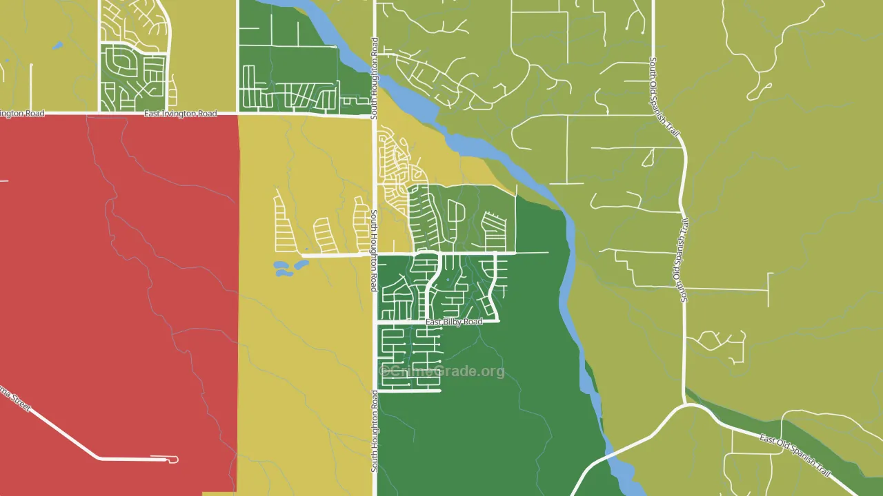 Civano, Tucson, AZ Map of Burglary Rates