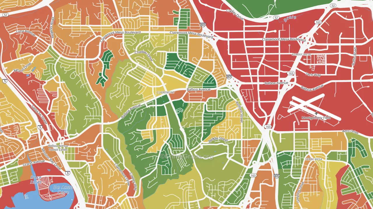 Clairemont Mesa, San Diego, CA Map of Burglary Rates