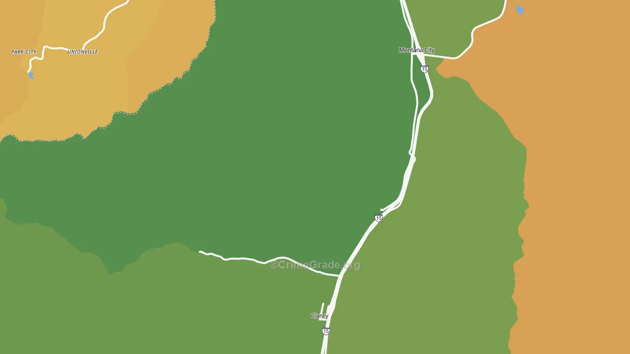 Clancy, MT Map of Burglary Rates