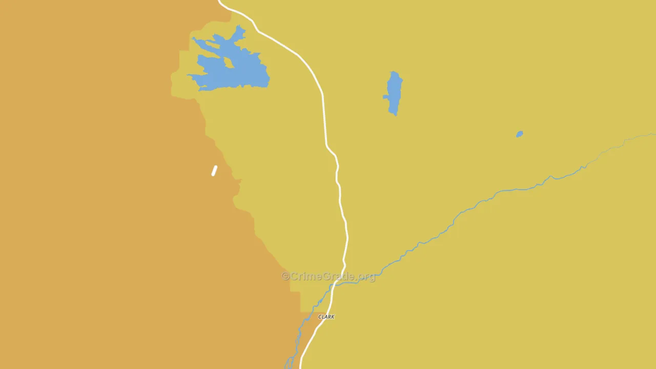 Clark, CO Map of Burglary Rates