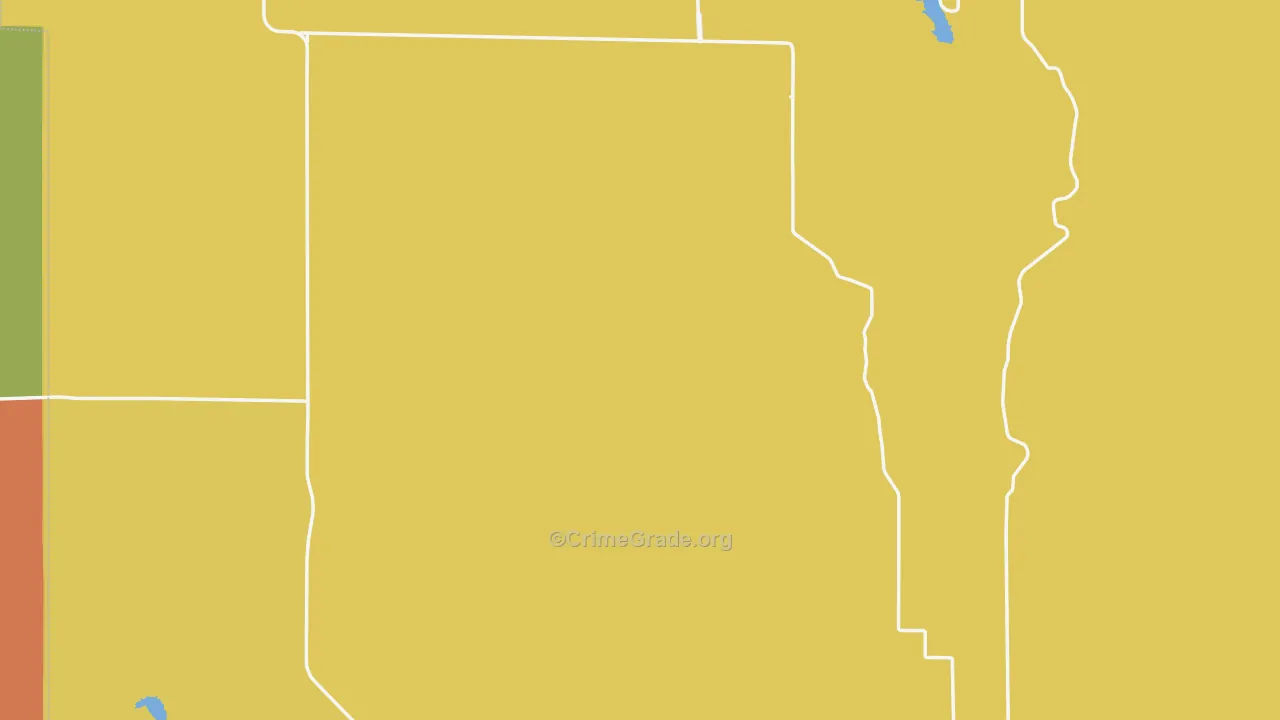 Clark County, KS Map of Burglary Rates