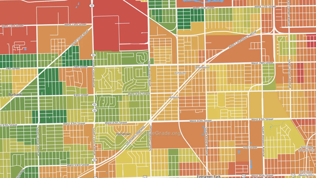 Clarkdale, Chicago, IL Map of Burglary Rates