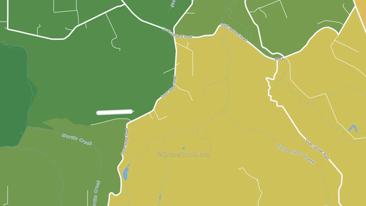 Clarkes, OR Map of Burglary Rates