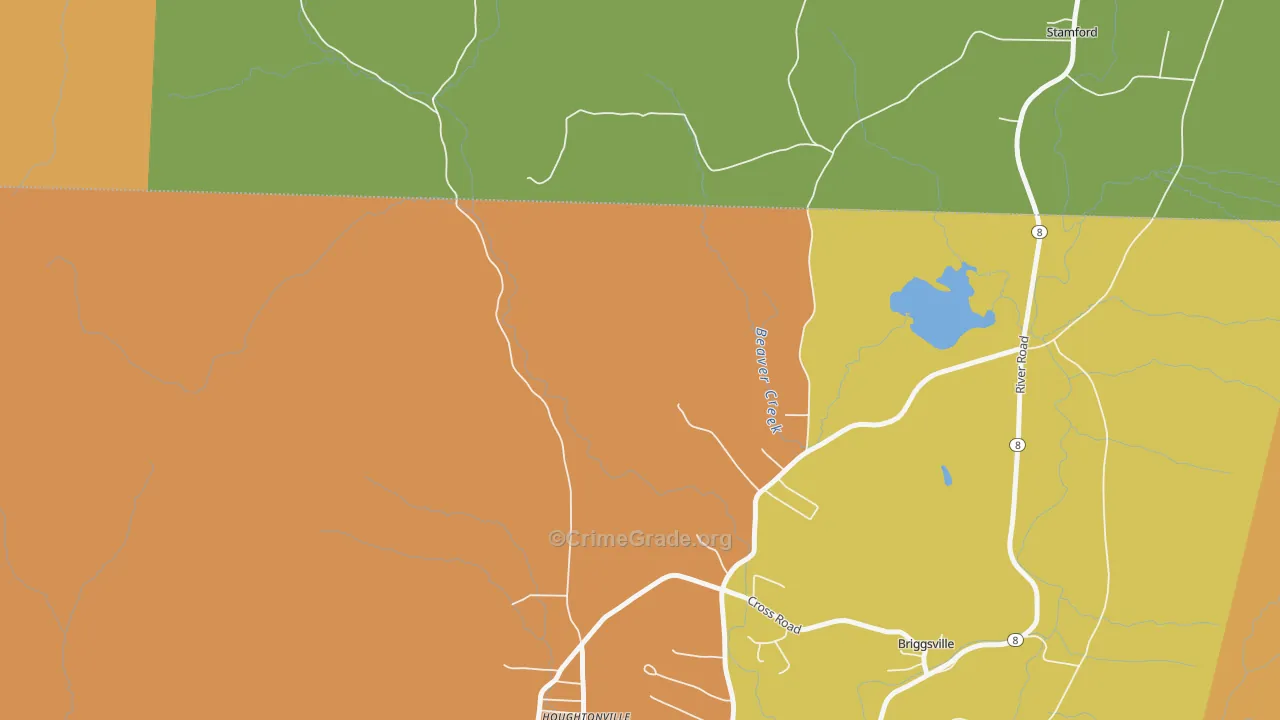 Clarksburg, MA Map of Burglary Rates