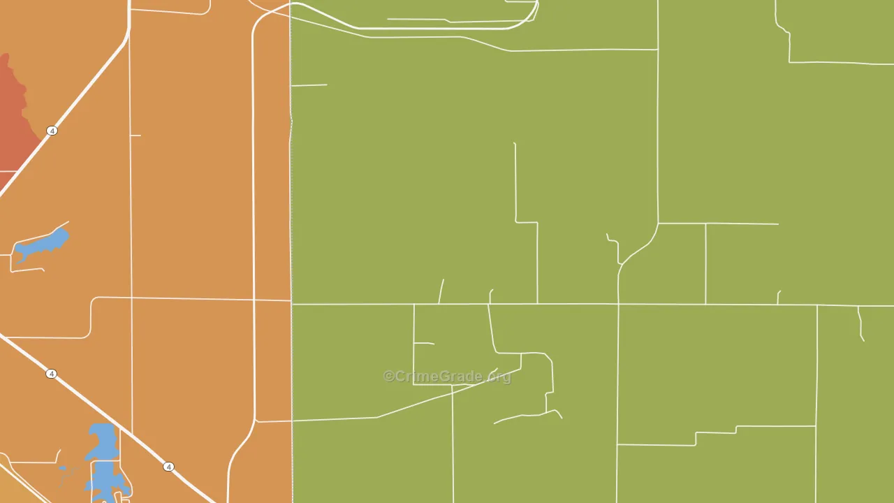 Clarmin, IL Map of Burglary Rates