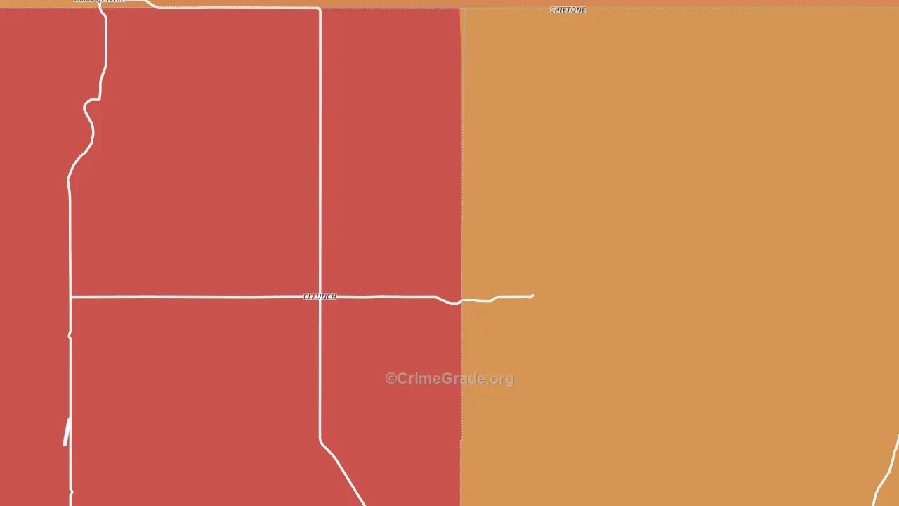 Claunch, NM Map of Burglary Rates