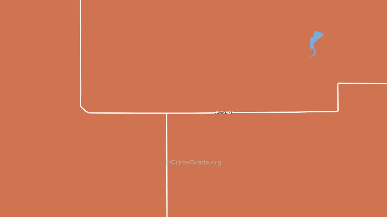 Clear Lake, OK Map of Burglary Rates