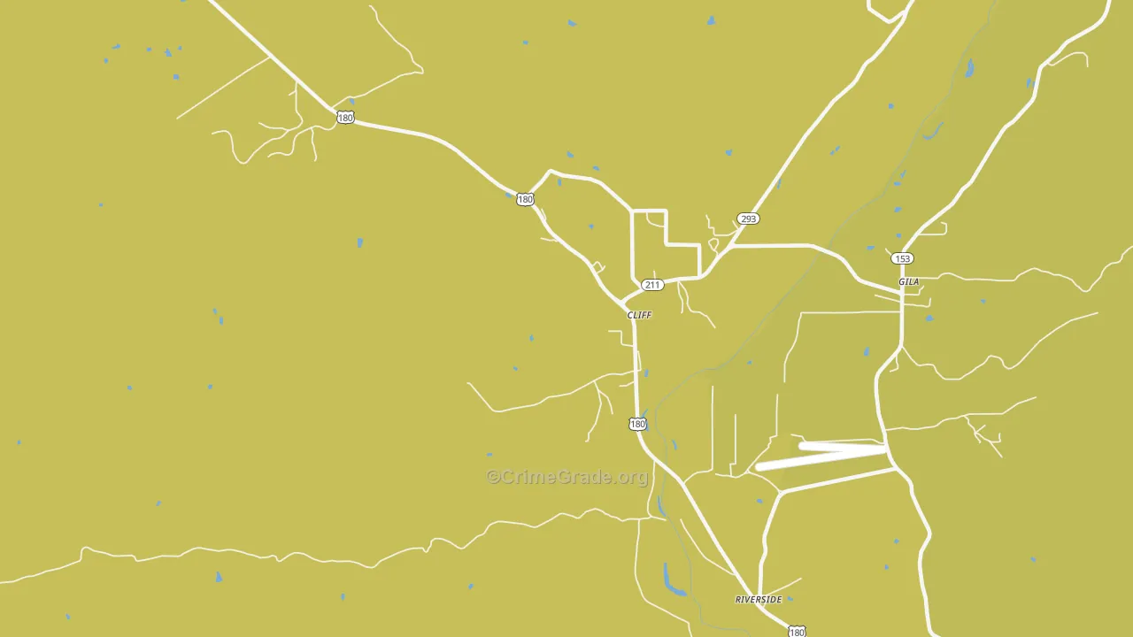 Cliff, NM Map of Burglary Rates