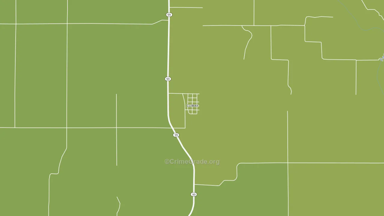 Climax, KS Map of Burglary Rates