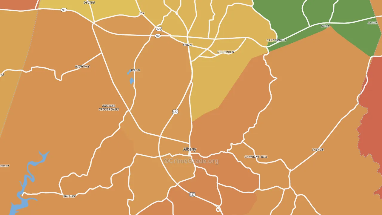 Clinton County, KY Map of Burglary Rates