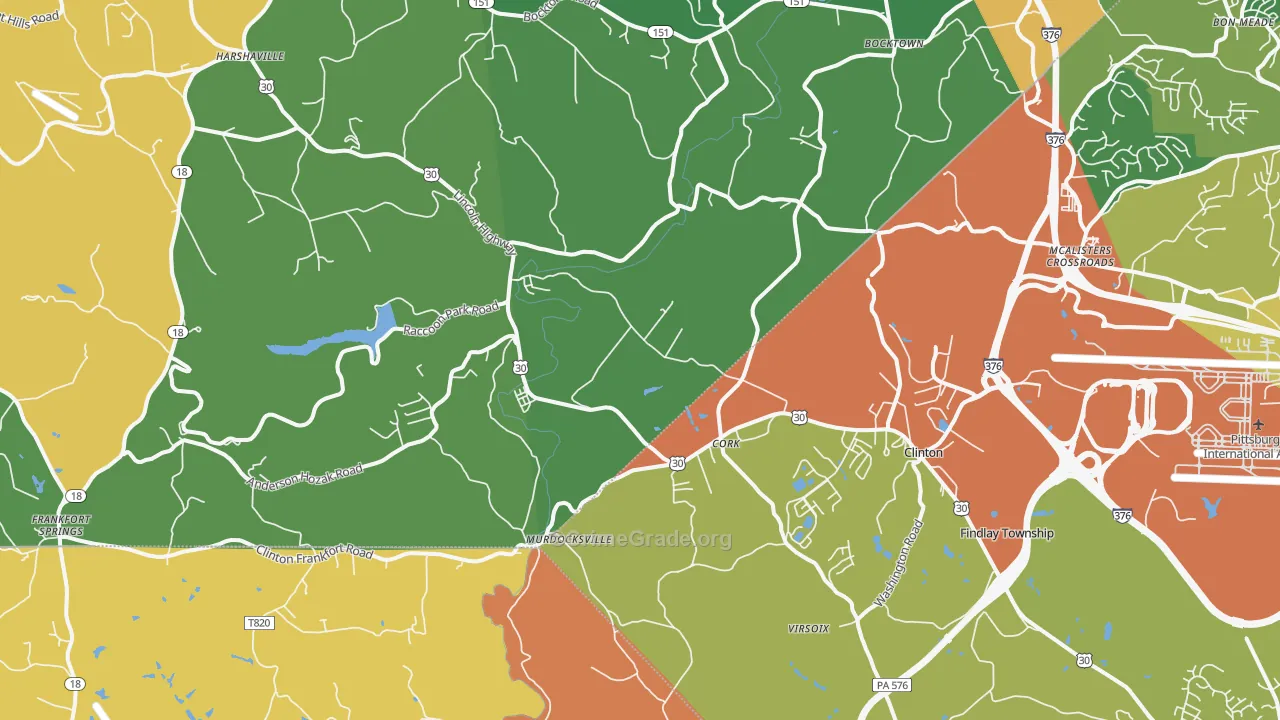Clinton, PA Map of Burglary Rates