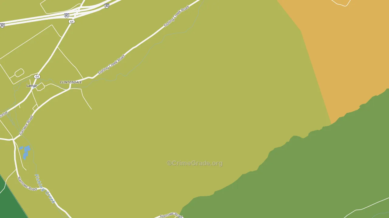 Clintondale, PA Map of Burglary Rates