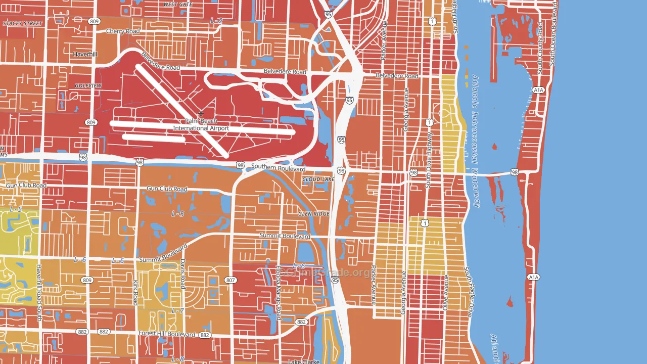 Cloud Lake, FL Map of Burglary Rates