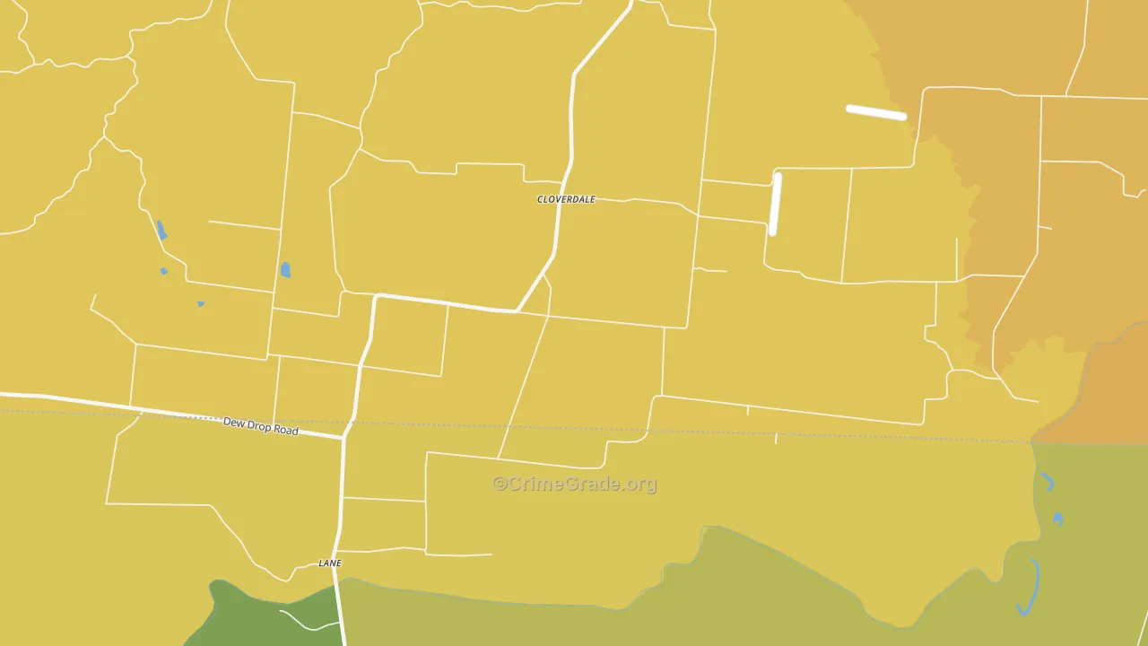Cloverdale, TN Map of Burglary Rates