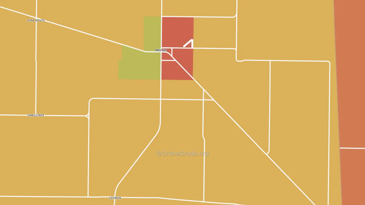 Cochran County, TX Map of Burglary Rates