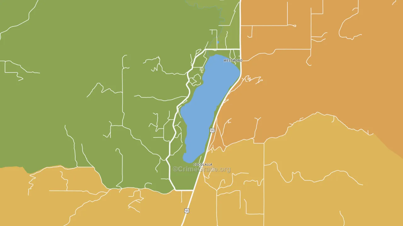 Cocolalla, ID Map of Burglary Rates
