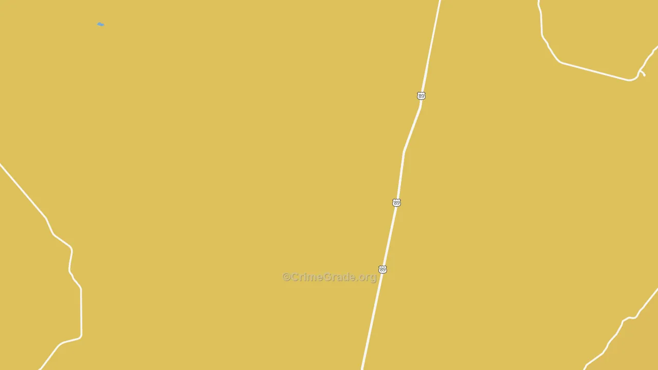 Coconino County, AZ Map of Burglary Rates