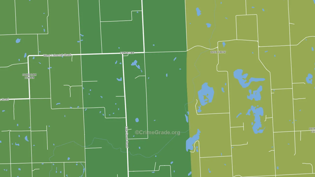 Cohoctah, MI Map of Burglary Rates