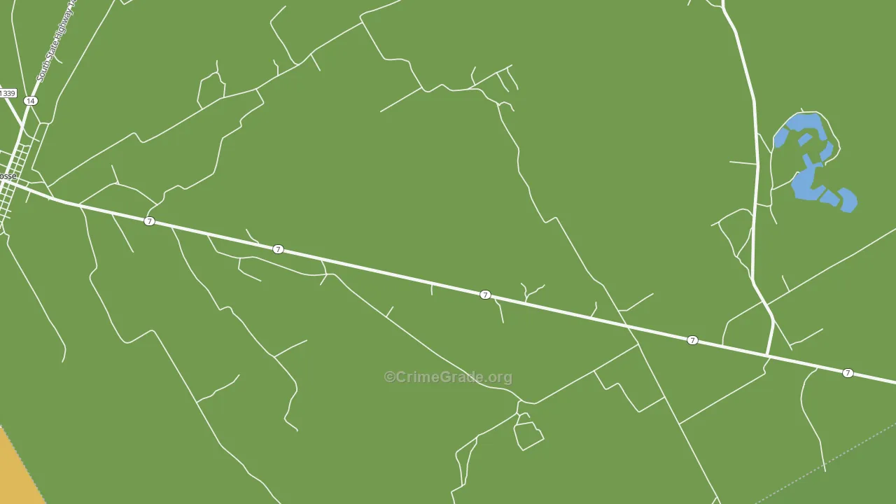 Coit, TX Map of Burglary Rates