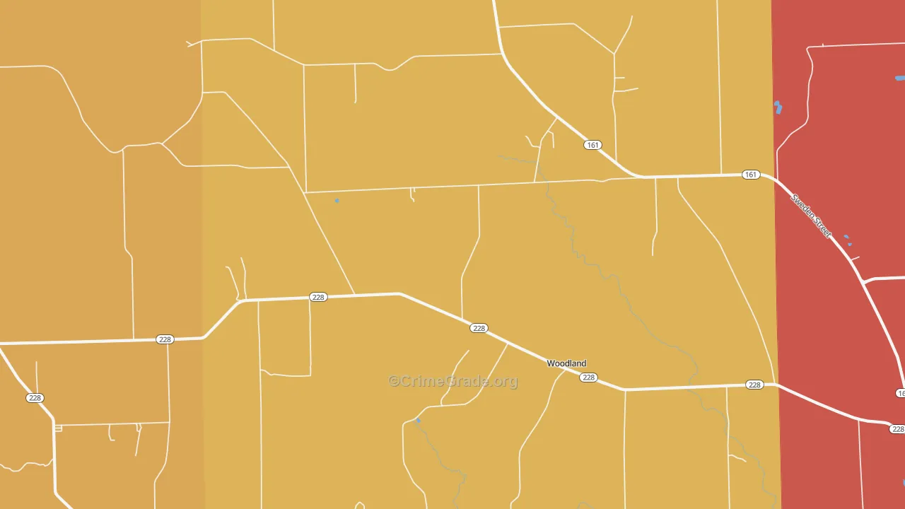 Colby, ME Map of Burglary Rates