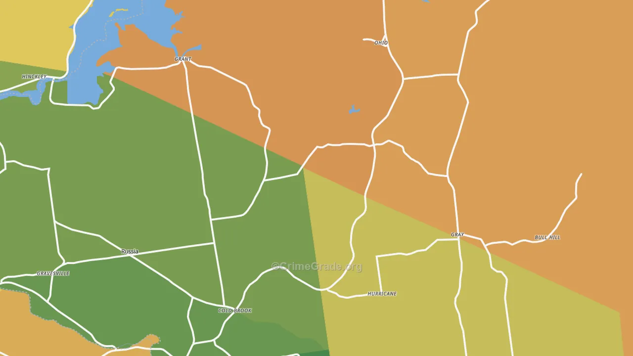 Cold Brook, NY Map of Burglary Rates