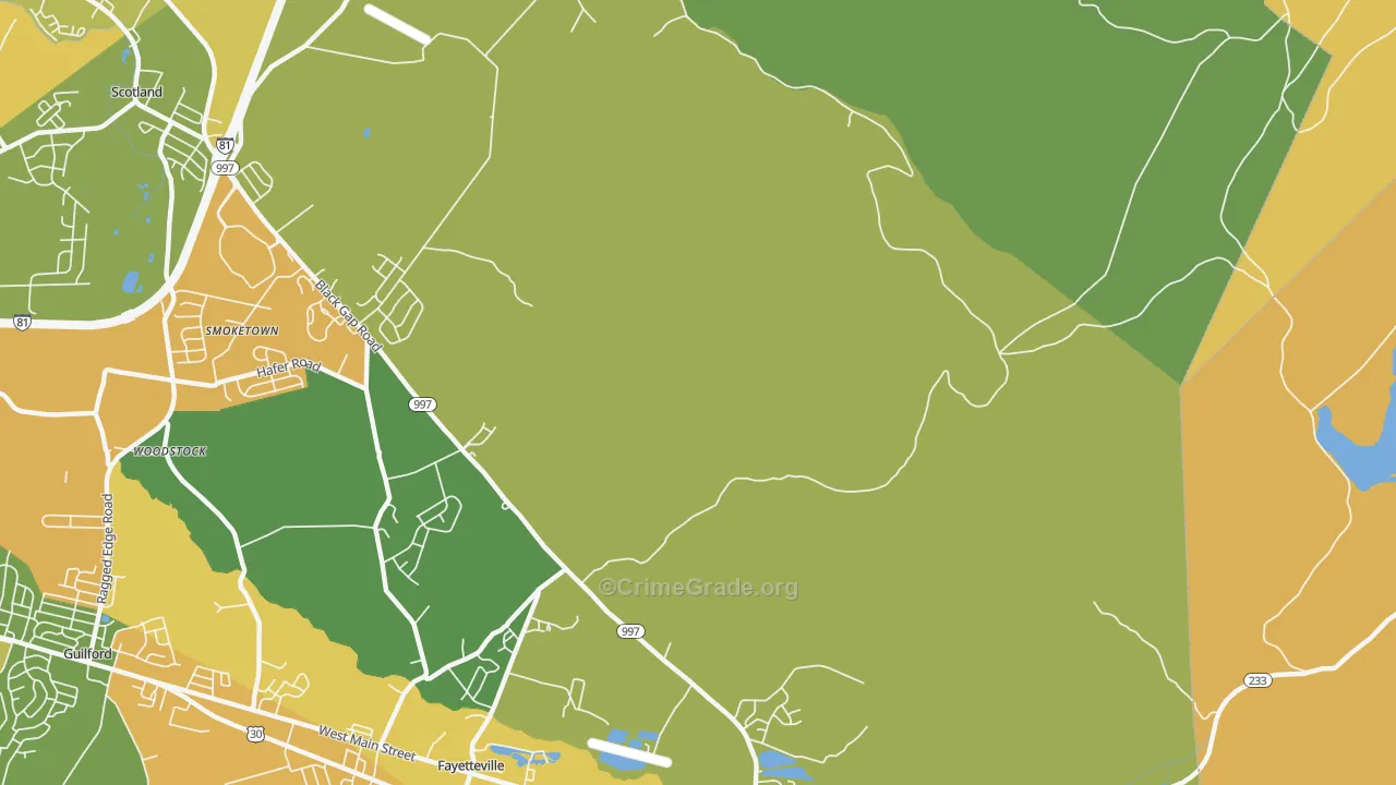 Cold Spring, PA Map of Burglary Rates