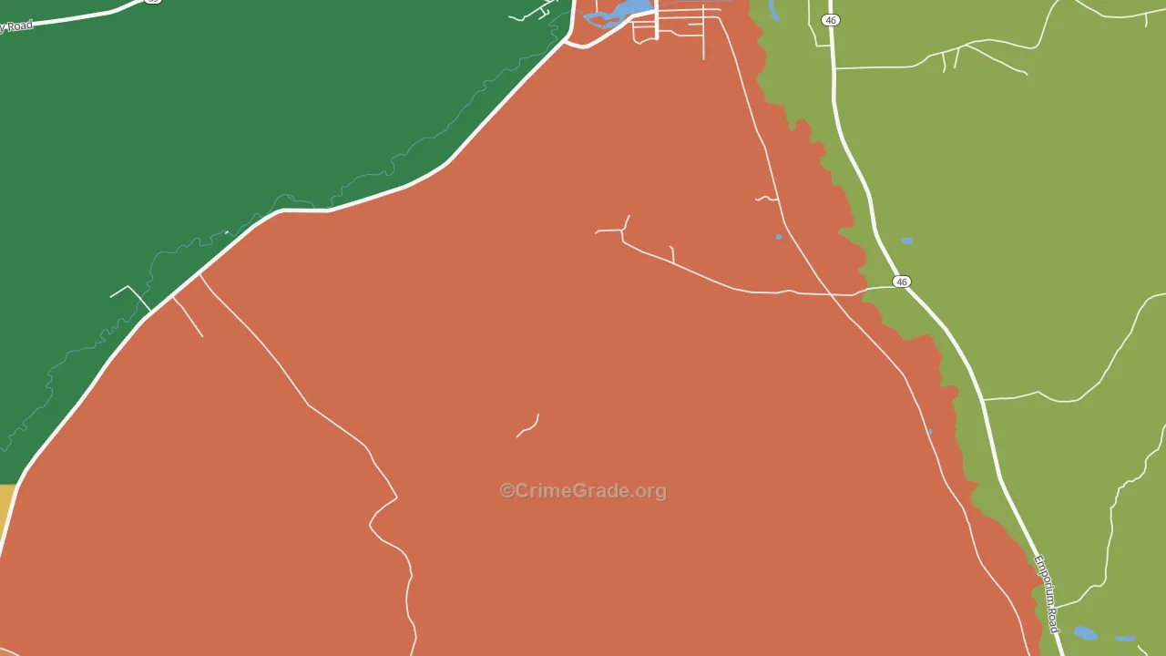 Colegrove, PA Map of Burglary Rates