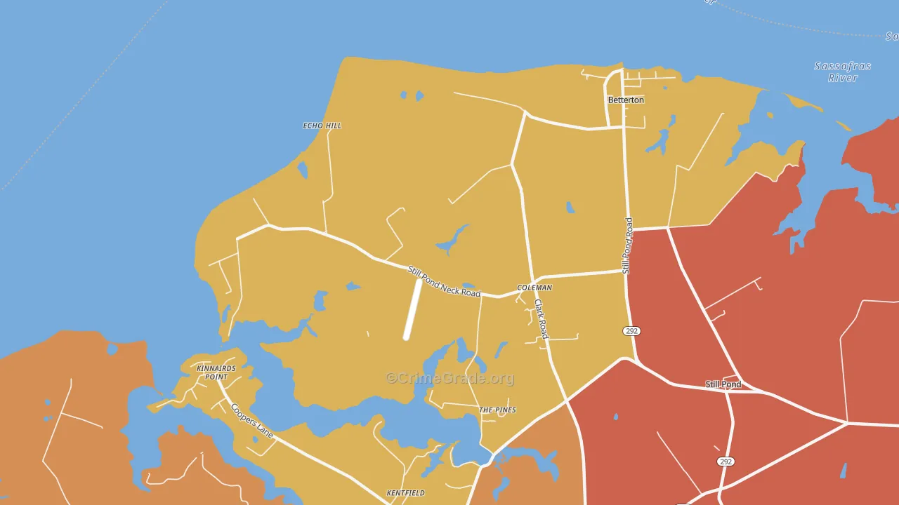 Coleman, MD Map of Burglary Rates