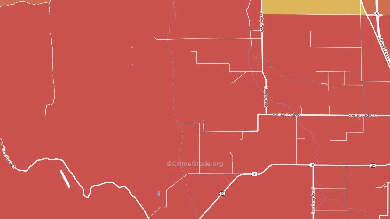 College City, CA Map of Burglary Rates