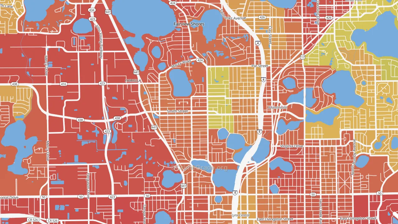 College Park, Orlando, FL Map of Burglary Rates