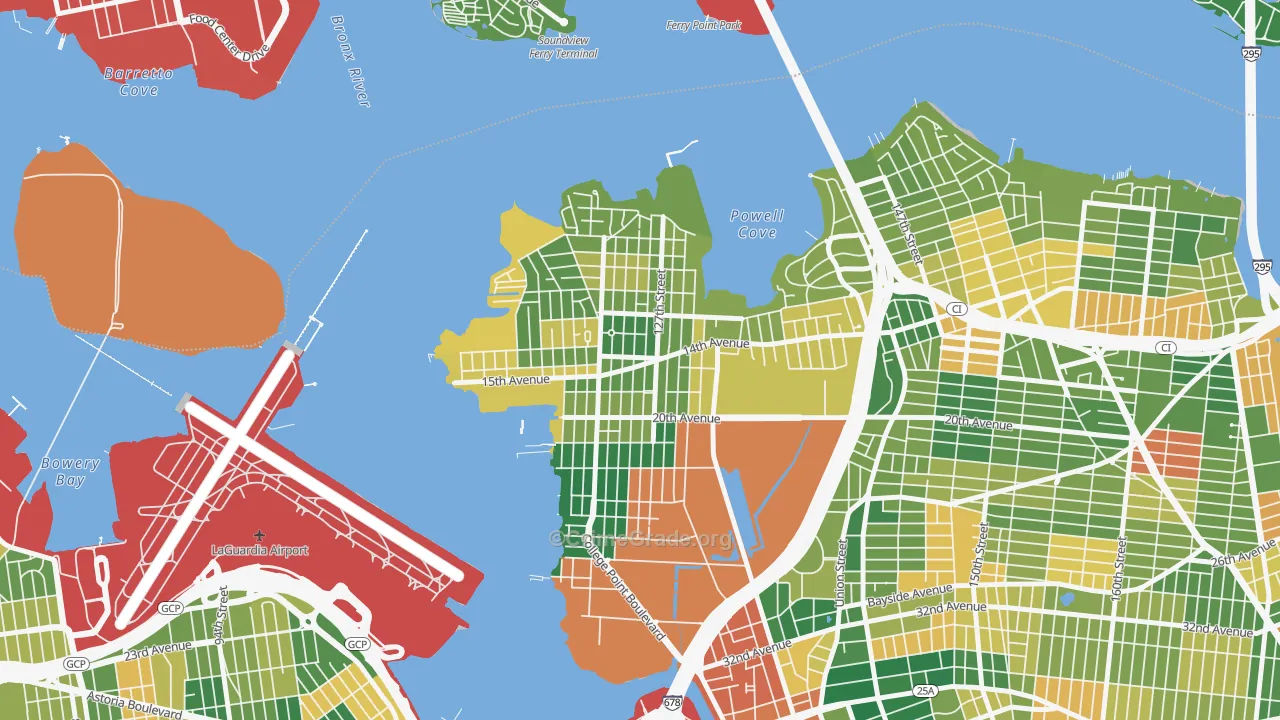 College Point, Queens, NY Map of Burglary Rates