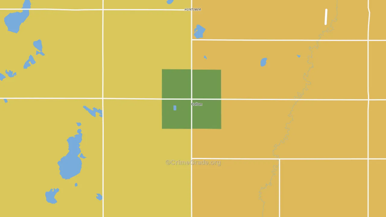 Colton, SD Map of Burglary Rates