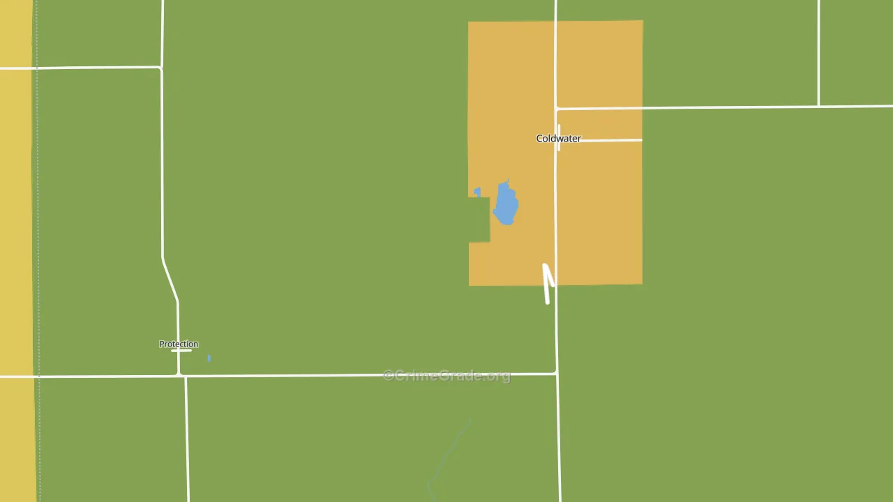 Comanche County, KS Map of Burglary Rates