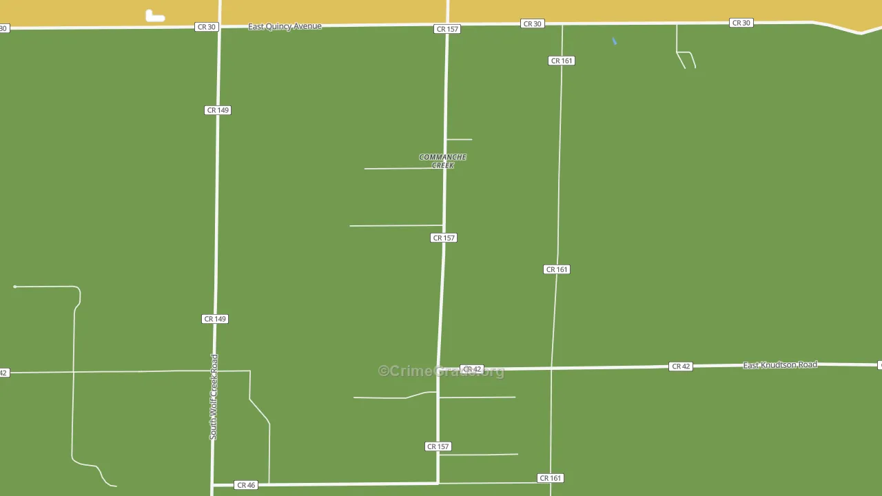 Comanche Creek, CO Map of Burglary Rates