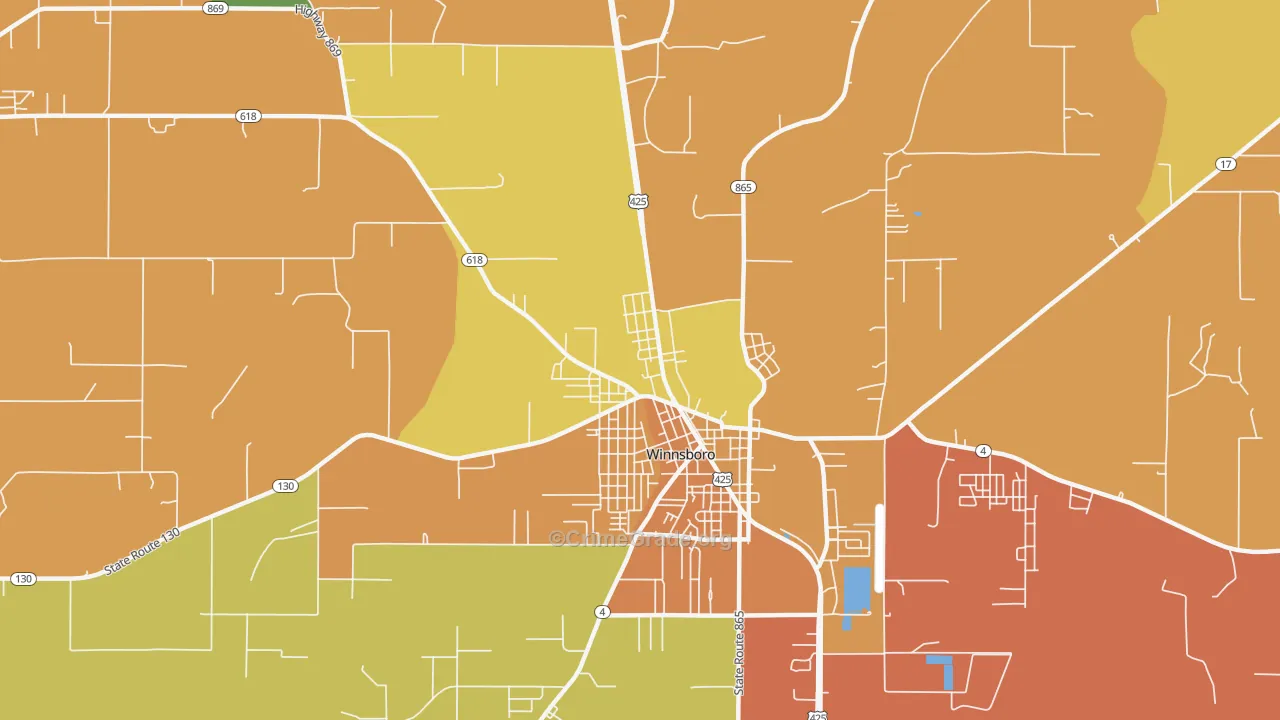 Como, LA Map of Burglary Rates
