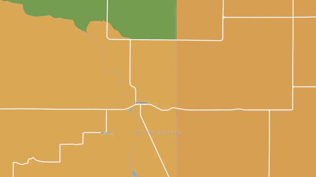 Comstock, NE Map of Burglary Rates